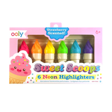 Rotuladores Fluorescentes Aromáticos Sweet Scoops - Juego de 6 unidades