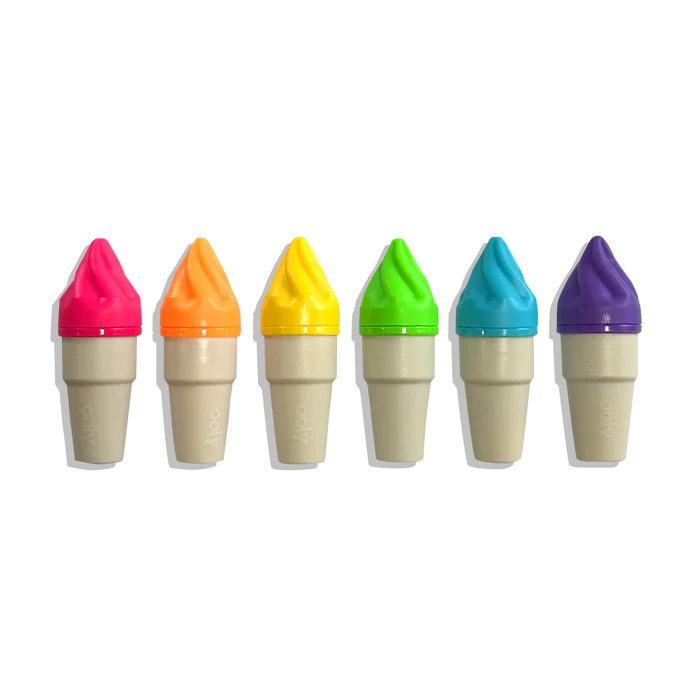 Rotuladores Fluorescentes Aromáticos Sweet Scoops - Juego de 6 unidades