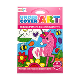 Tarjetas de Arte de Actividad para Colorear con Patrones Ocultos - Amigos Unicornios