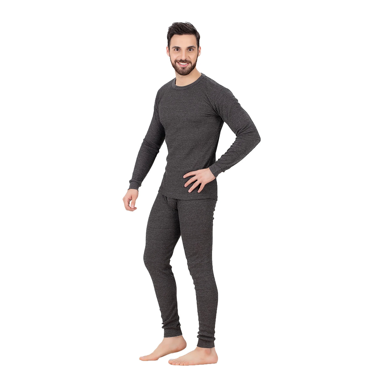 Conjunto Térmico de Gofrado para Hombre, Carbón