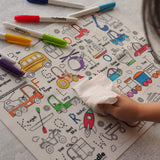 Tapete clásico para colorear y dibujar Toot Toot Honk