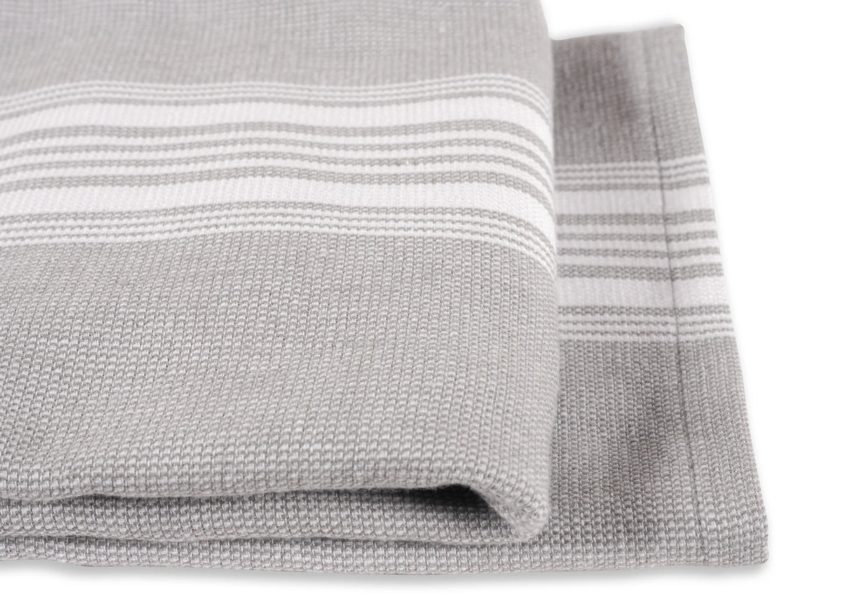 Juego de 2 agarraderas de chambray Strada - 20,32 cm x 20,32 cm - Azul