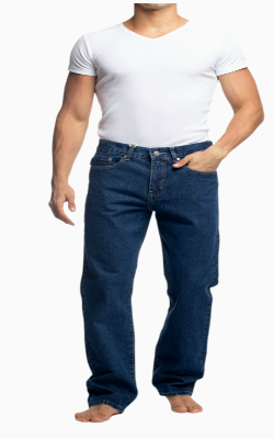 Jeans básico corte holgado para hombre
