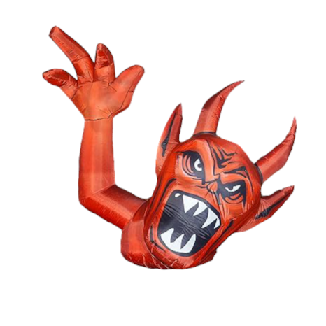 Diablo Rojo Inflable de 5 PIES de Largo con Manos Levantadas