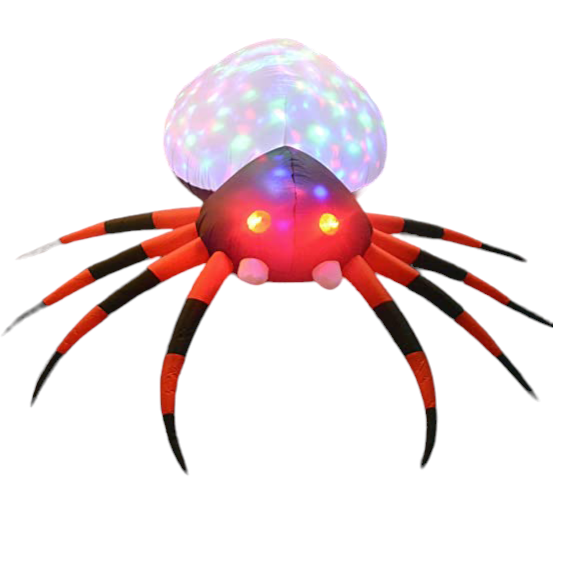 Araña inflable de patas rojas de 1,2 metros