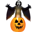 Inflable de calabaza de la cara fantasma para jardín