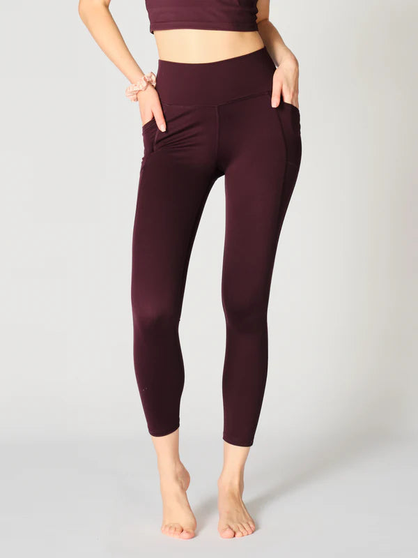 Rachel Ankle Legging Merlot - Gottex