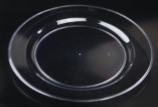 Plato de plástico transparente de 7" - 20 unidades