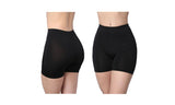 Faja corta moldeadora de glúteos sin costuras con control moderado firme color negro