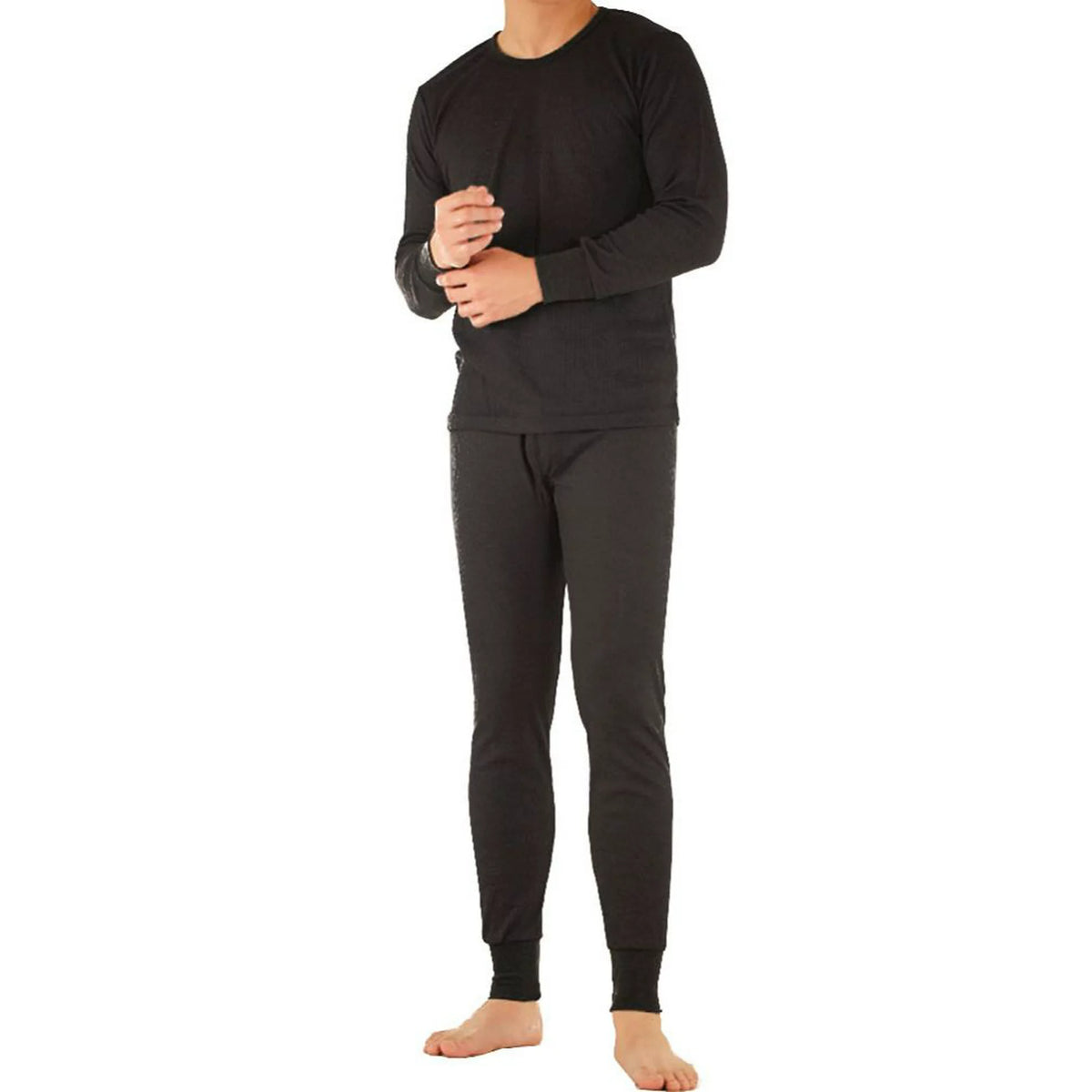 Conjunto térmico de 2 piezas para hombre - Negro