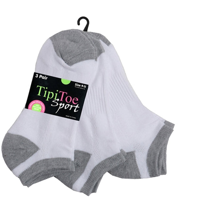 Calcetines tobilleros deportivos con amortiguación de 3 pares para mujer
