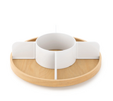 Bellwood Lazy Susan Divided White/Natural