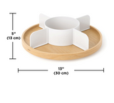 Bellwood Lazy Susan Divided White/Natural