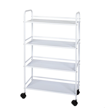 Carrito con ruedas de 4 niveles - Blanco