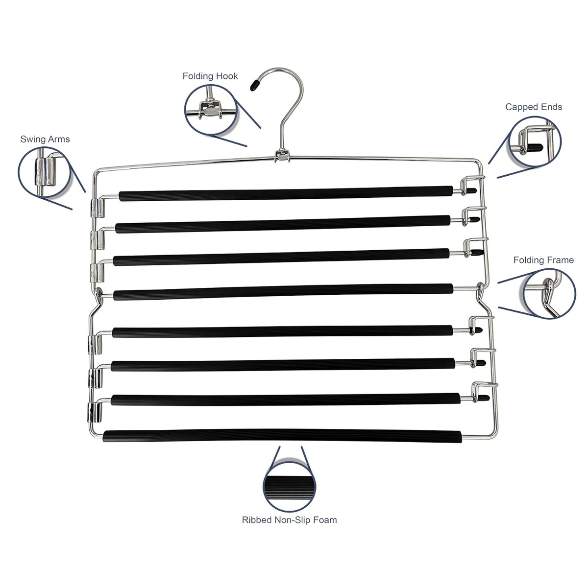 8-tier folding clothes rack