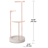 Soporte para joyas Tesora con base de hormigón