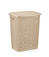 Cesto de lavandería de encaje beige 65L