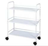 3 Tier Rolling Cart White