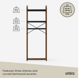 BELLWOOD OVER THE TOILET SHELF BLACK/WALNUT