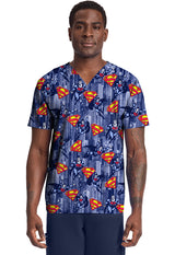 Top estampado con cuello en V Metropolis Force para hombre