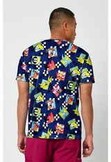 Top estampado con cuello en V "Check Yeah" para hombre