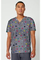 Men's Print V-Neck Top Iconic Friendship