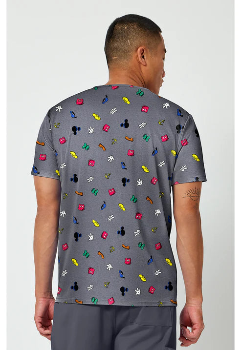 Men's Print V-Neck Top Iconic Friendship