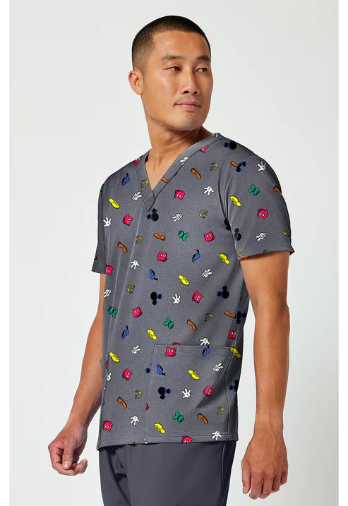 Men's Print V-Neck Top Iconic Friendship