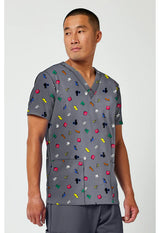 Men's Print V-Neck Top Iconic Friendship