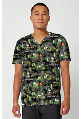 Top con cuello en V y estampado de Snoopy al aire libre para hombre