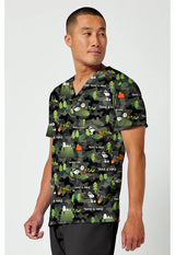 Top con cuello en V y estampado de Snoopy al aire libre para hombre