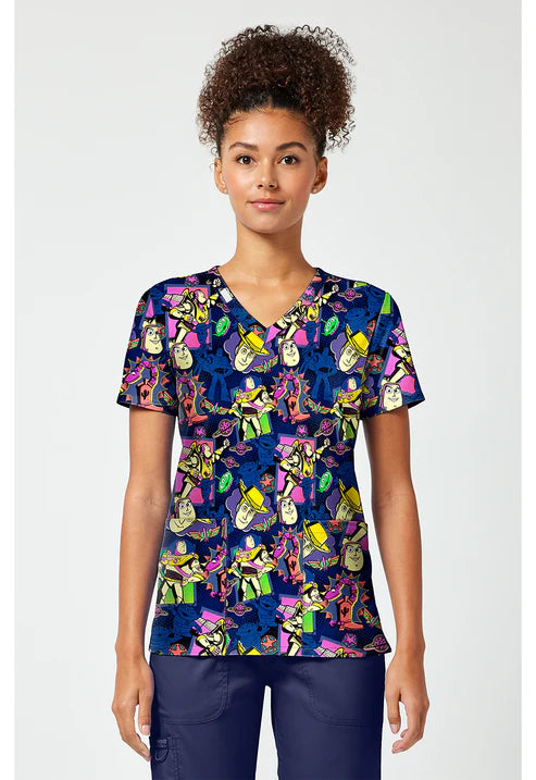 Estampado Cuello V Pijama Sanitario Cómic