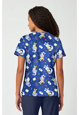 Print V-Neck Scrub Top Nurse Bluey