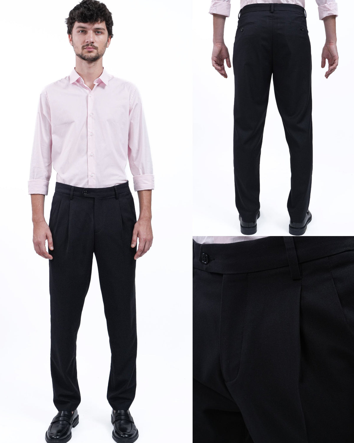 Caballero Pantalón de Vestir Fit Slim Negro
