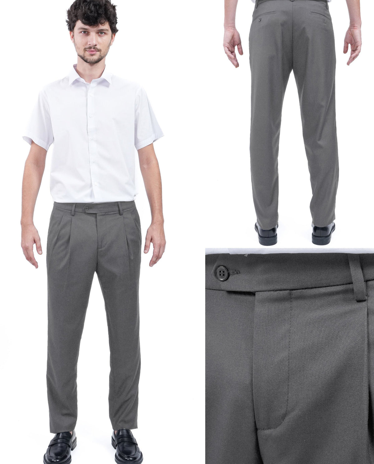 Men's Slim Fit Gray Dress Pants
