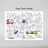 Tapete clásico para colorear y dibujar Toot Toot Honk