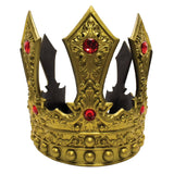 Kings Gold Foam Crown with Red Jewels