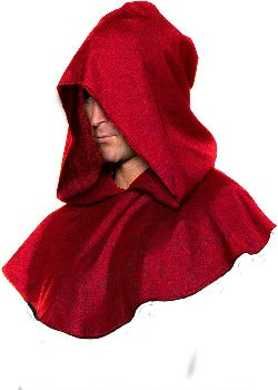Capucha de monje roja