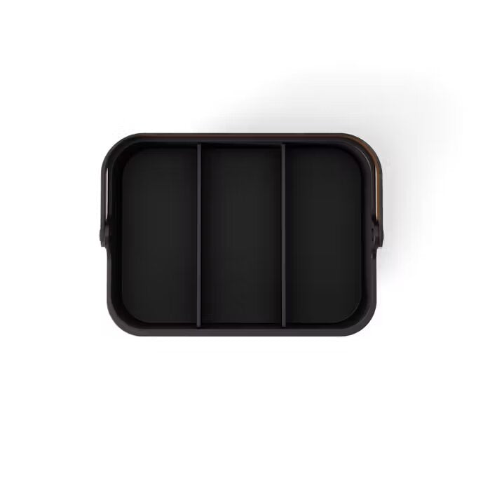Cesto apilable grande Bellwood Negro/Nogal