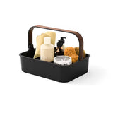 Cesto apilable grande Bellwood Negro/Nogal