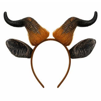 Foam Bull Horns Headband with Ears
