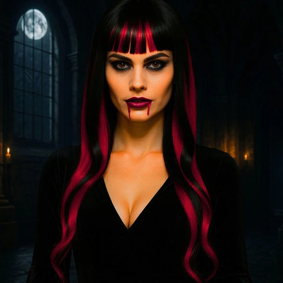 Vampire Red&Black Long Wig