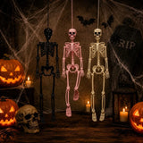 Poseable Halloween Skeleton Prop Decoration White