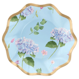 Cuenco ondulado para aperitivo o postre, hortensias de 16,5 cm