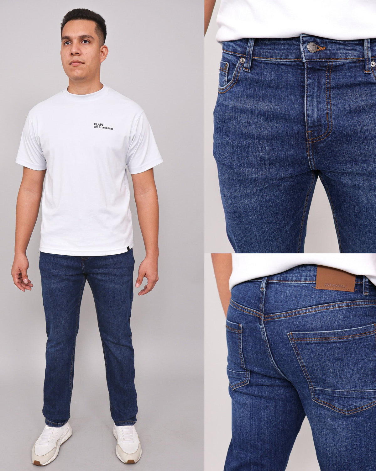 Men's Comfort Fit Blue Jeans
