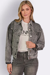 Chaqueta vaquera de mujer estilo Western con tachuelas