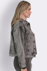 Chaqueta vaquera de mujer estilo Western con tachuelas