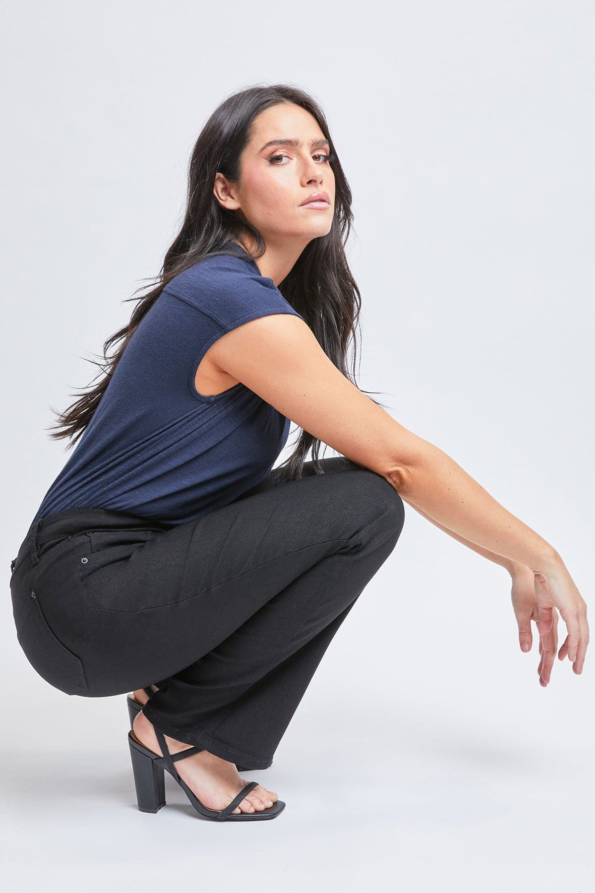 Pantalones Acampanados Hyperstretch para Mujer Negros