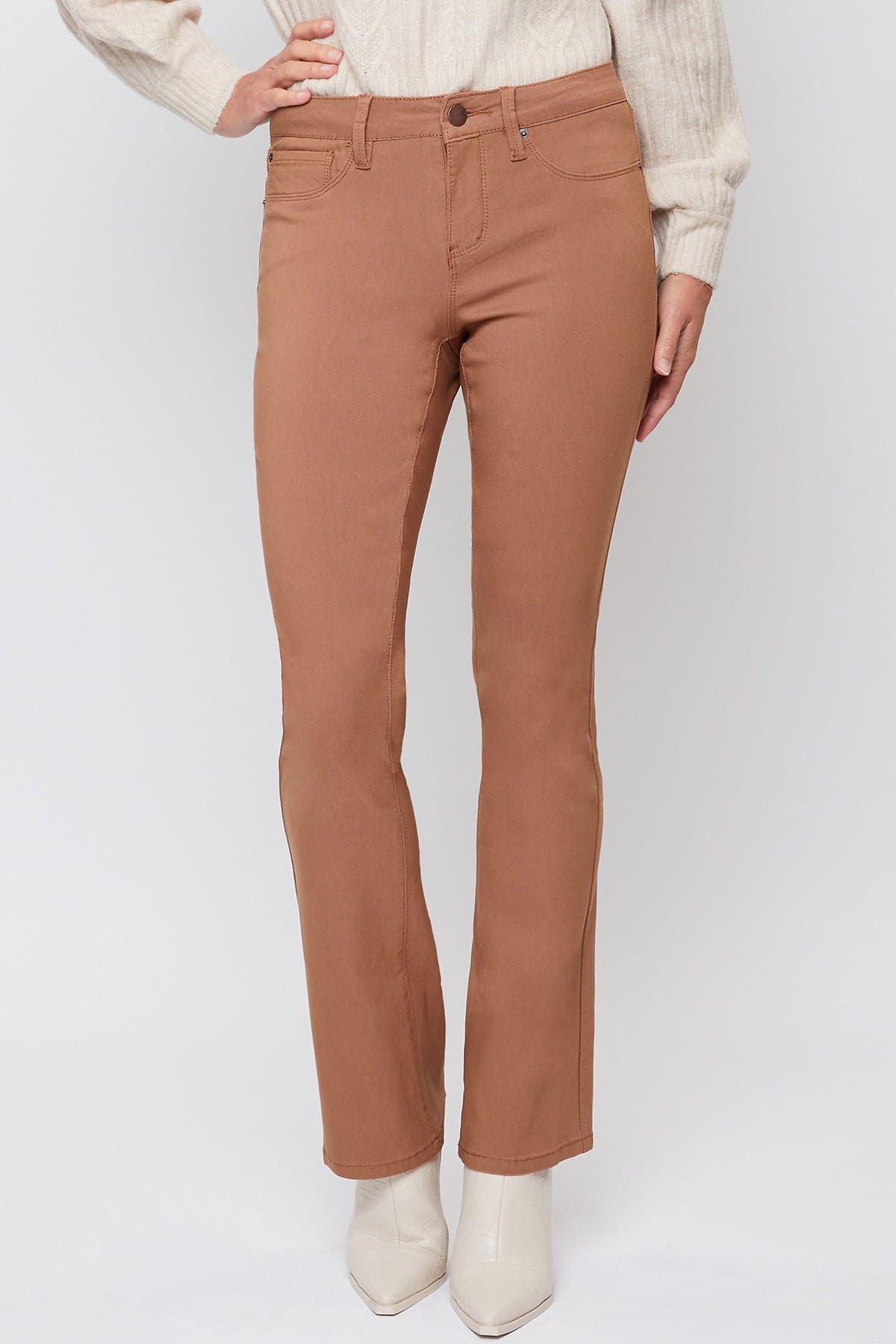 Pantalones Bootcut Hiperelásticos para Mujer Almendra