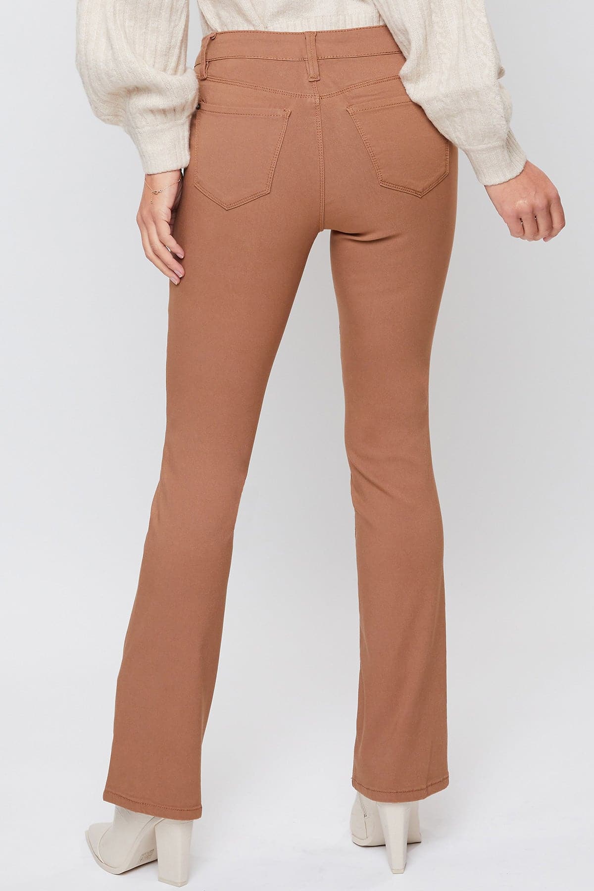 Pantalones Bootcut Hiperelásticos para Mujer Almendra